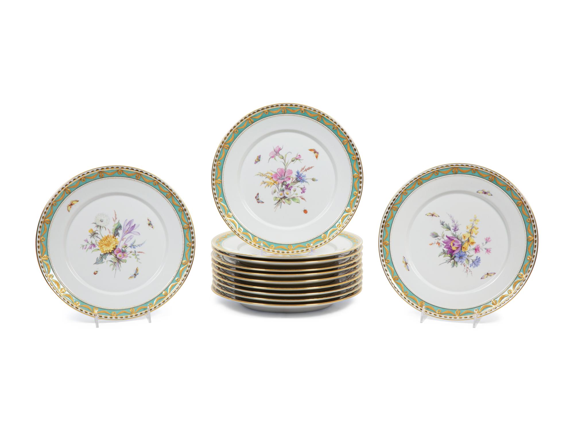 A Set of Twelve Berlin (K.P.M.) Porcelain Chargers