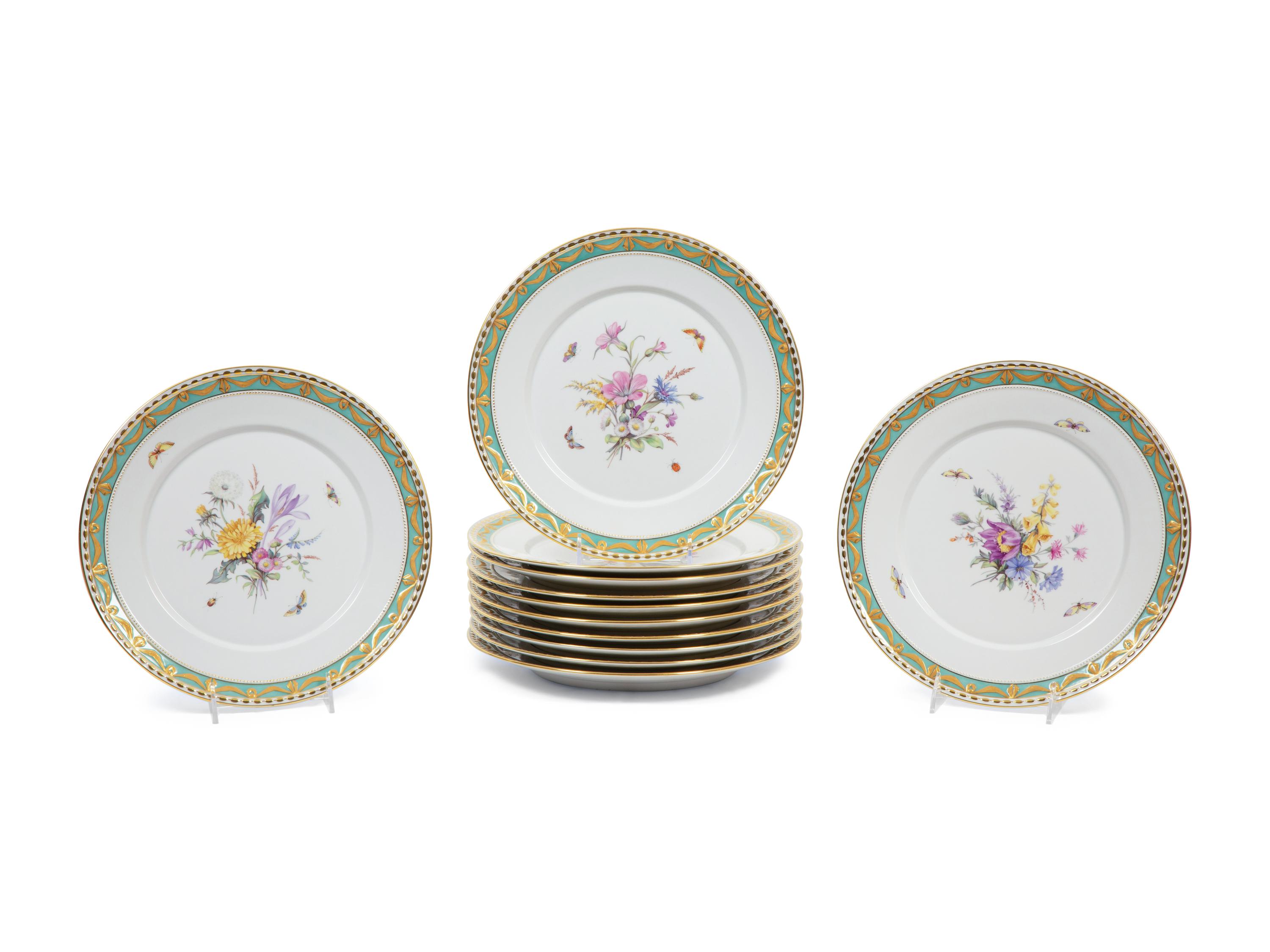 A Set of Twelve Berlin (K.P.M.) Porcelain Chargers
