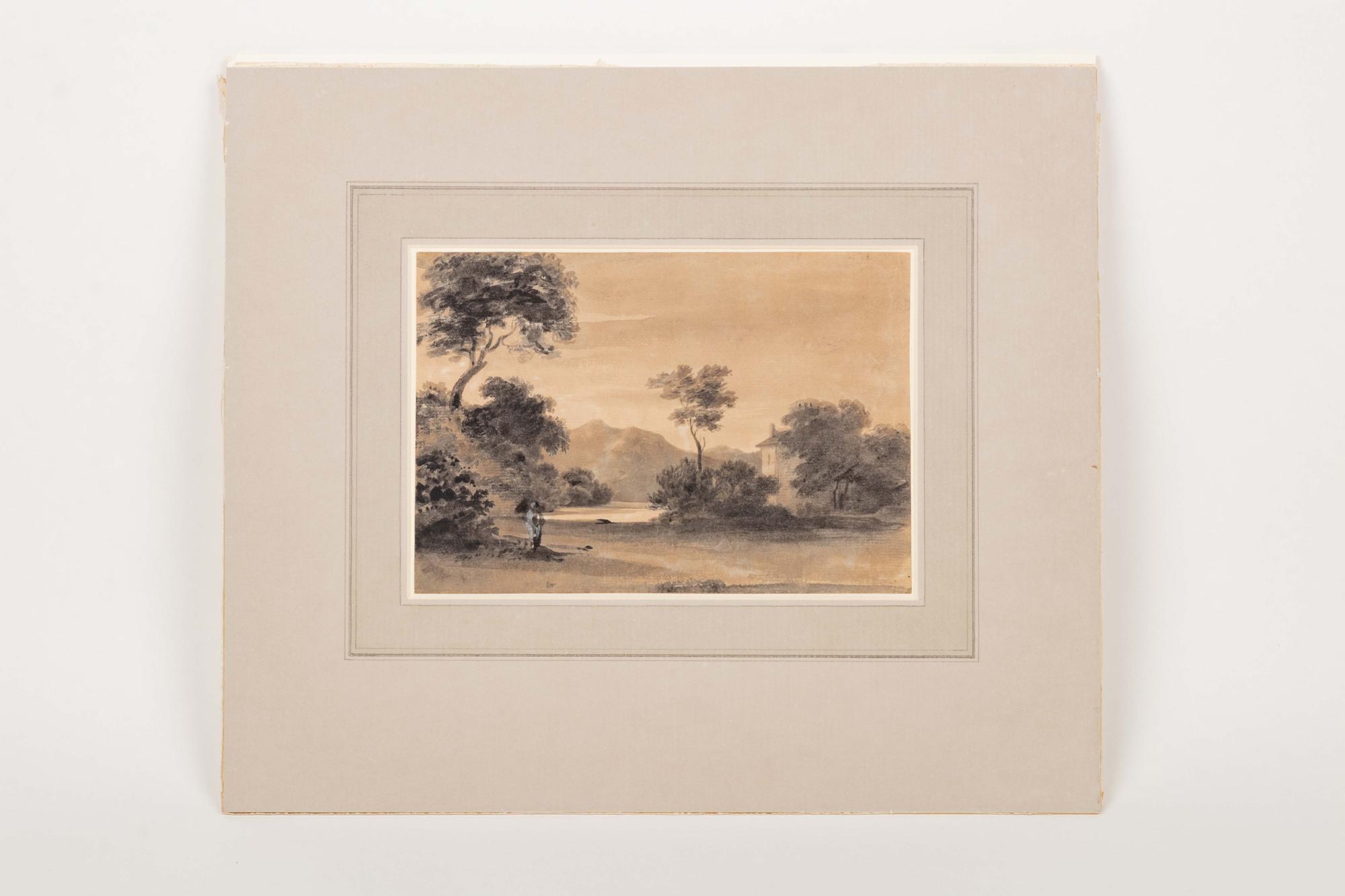 Figure by a Lake at Dusk , c. 1770-78