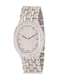 AUDEMARS PIGUET, 18K WHITE GOLD AND DIAMOND WATCH