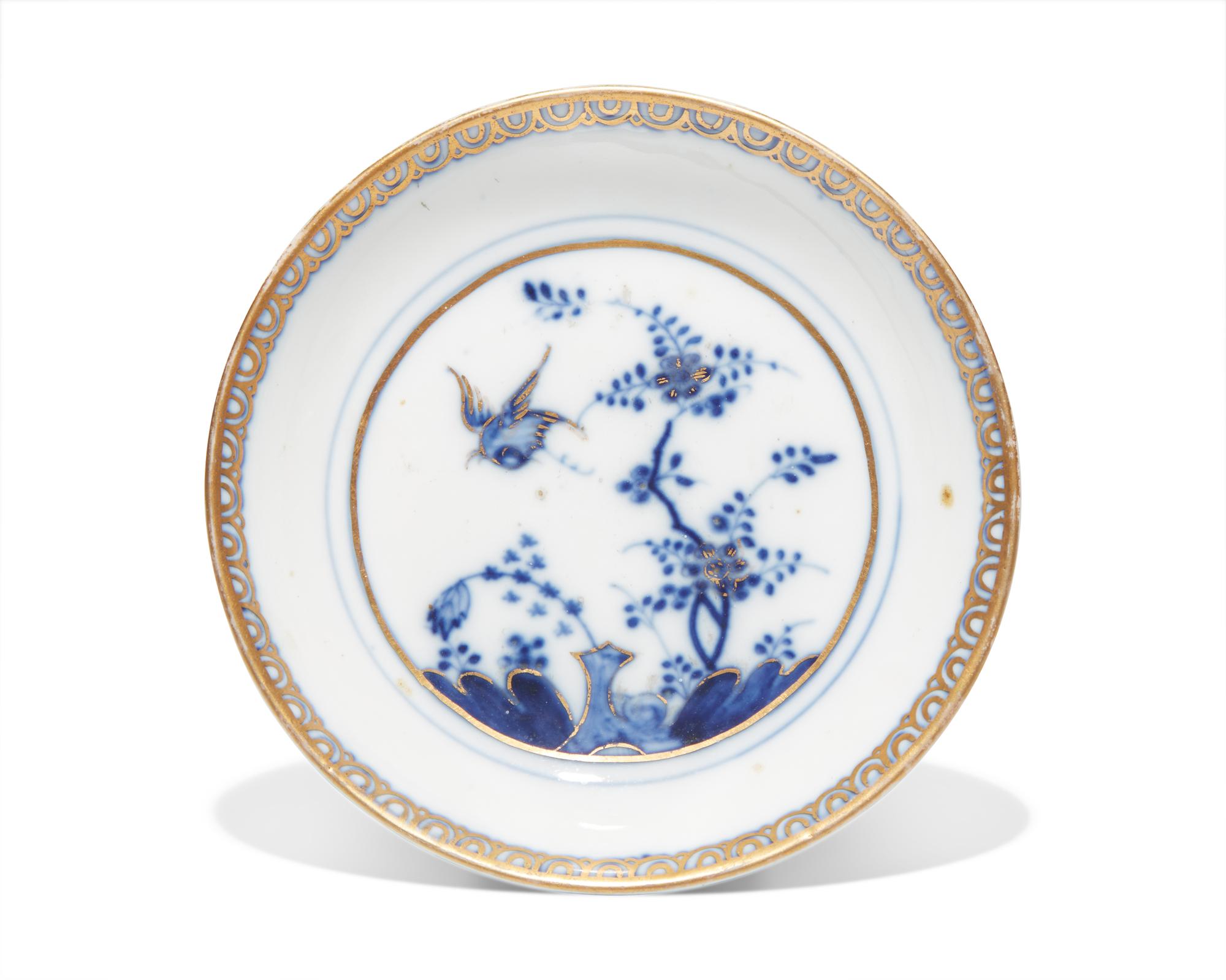 A Meissen Porcelain Teapot, Teacup and Saucer