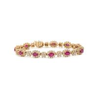 Ruby, Diamond, and Yellow Gold Bracelet
