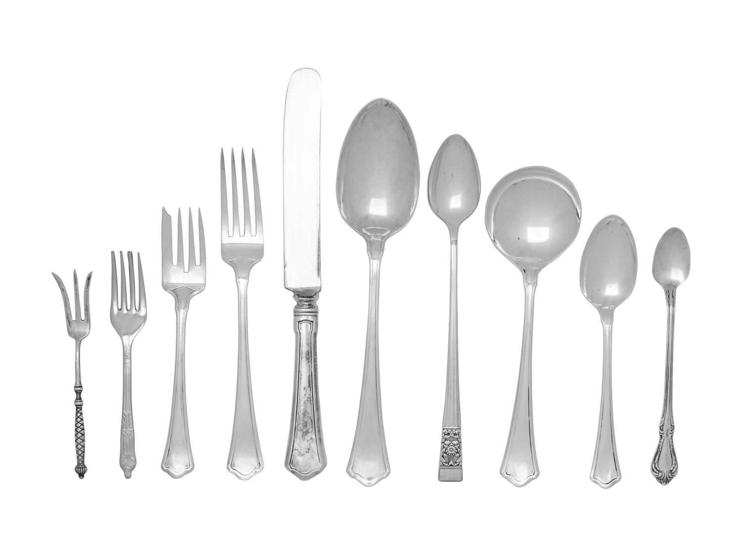 An American Silver Flatware Service