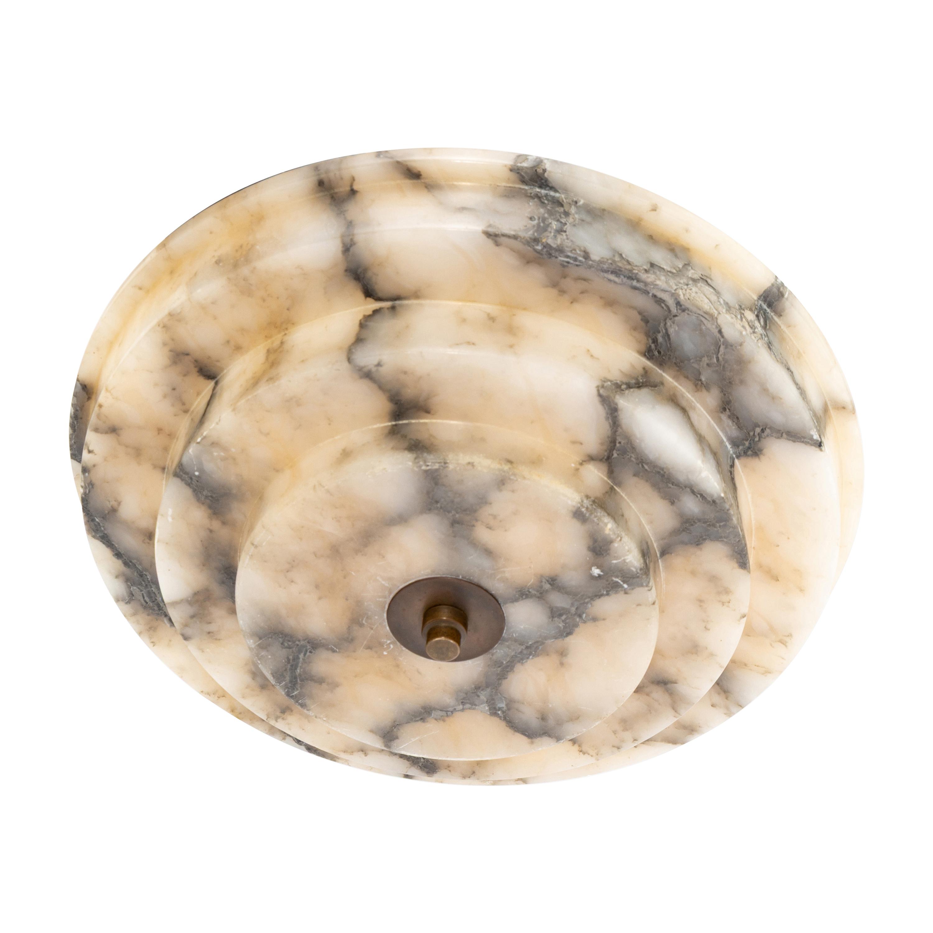 An Art Deco Style Alabaster Pendant Fixture