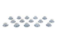 A Group of Royal Copenhagen Blue Fluted Teacups and Saucers