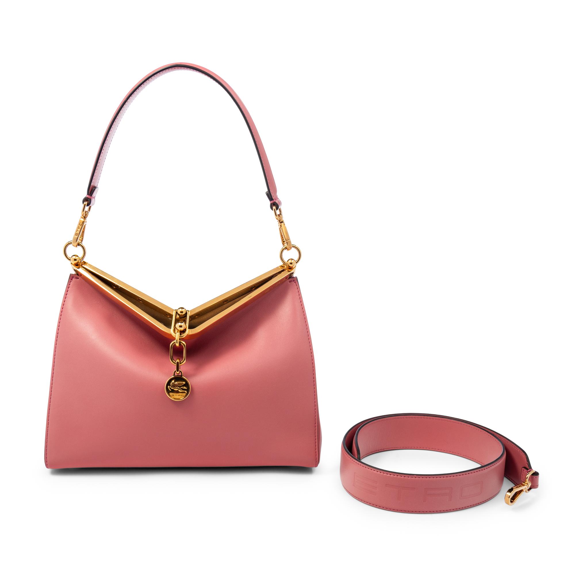 ETRO, PINK LEATHER VELA BAG