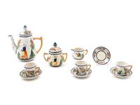 A Quimper Faience Fifteen-Piece Coffee Service — 20TH CENTURY