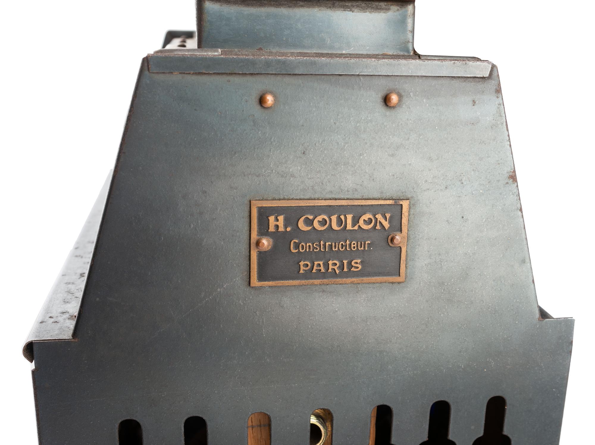 [EARLY PHOTOGRAPHY - MAGIC LANTERN]. A French magic lantern by H. Coulon, with accessories.