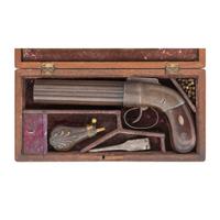 Early Transition Dragoon Sized Cased Allen & Thurber Pepperbox