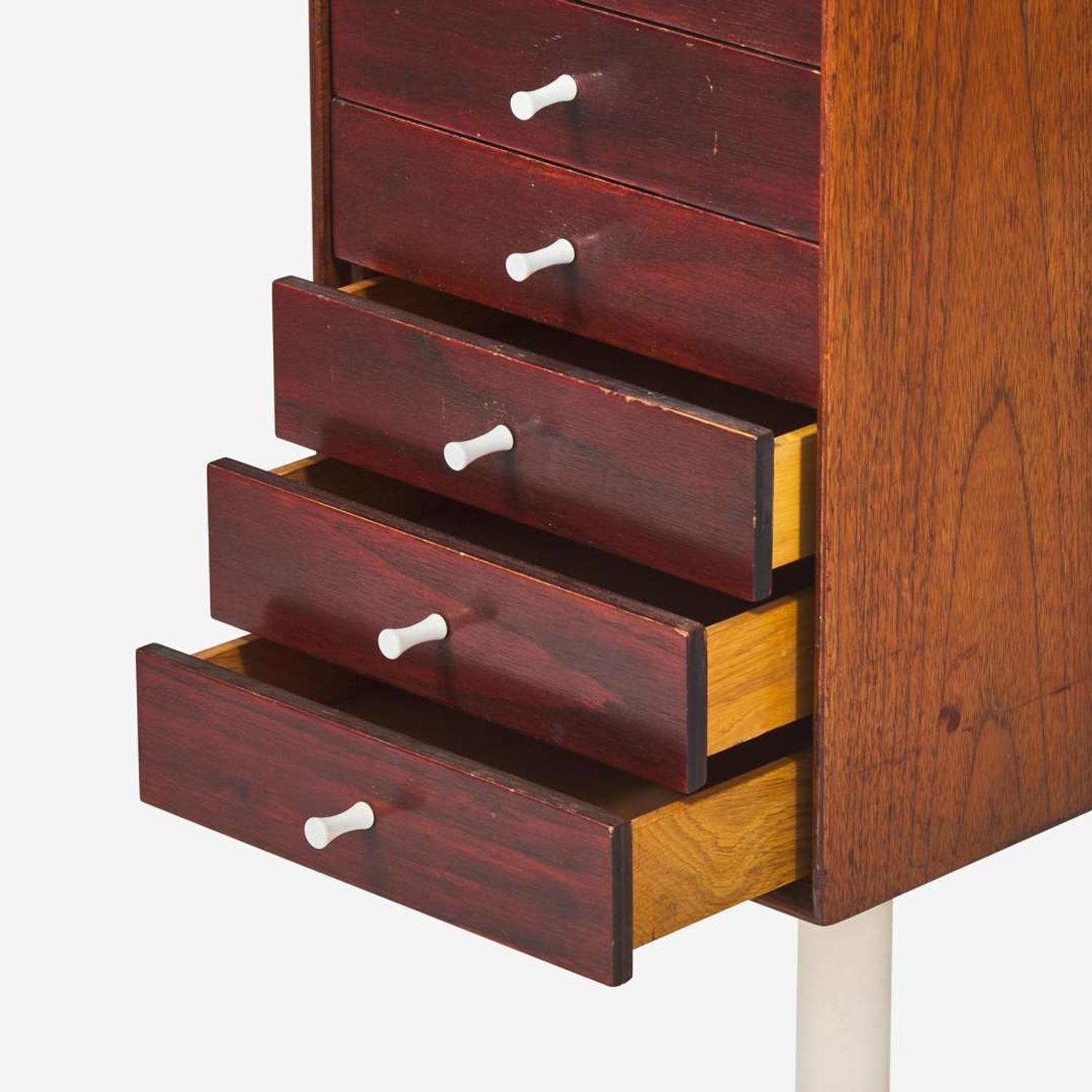 George Nelson (American, 1908-1986) Miniature Chest on Stand, No. 5217, Herman Miller, USA, designed 1952, the present lot 1950s