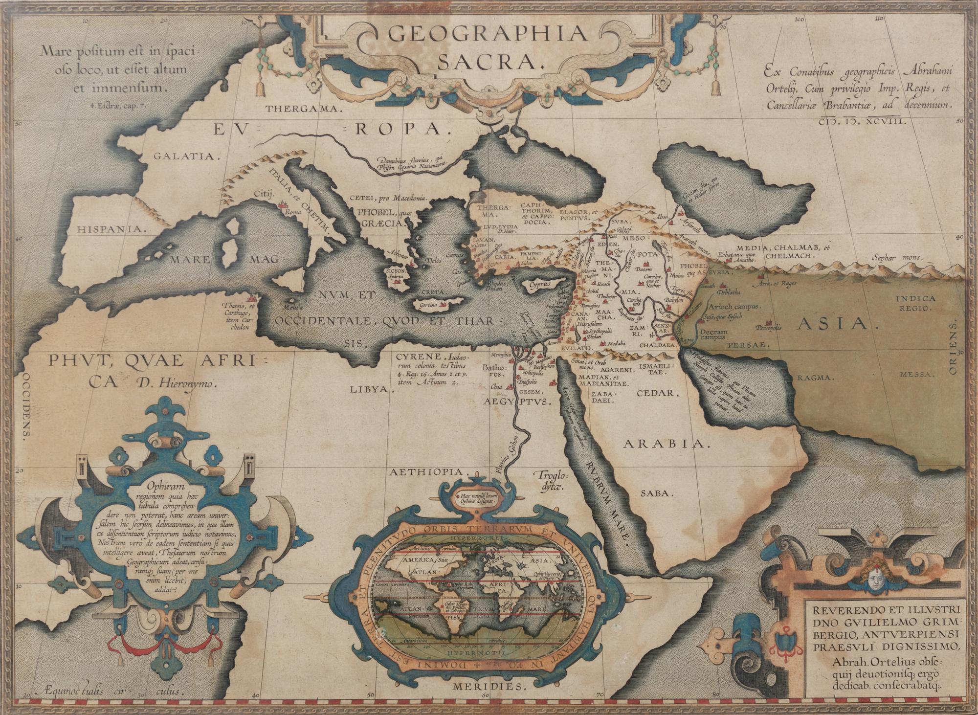 ORTELIUS, Abraham (1527-1598). Geographia Sacra . Antwerp, ca 1598 or later.