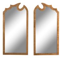A Pair of Gilt Metal Katie Mirrors
