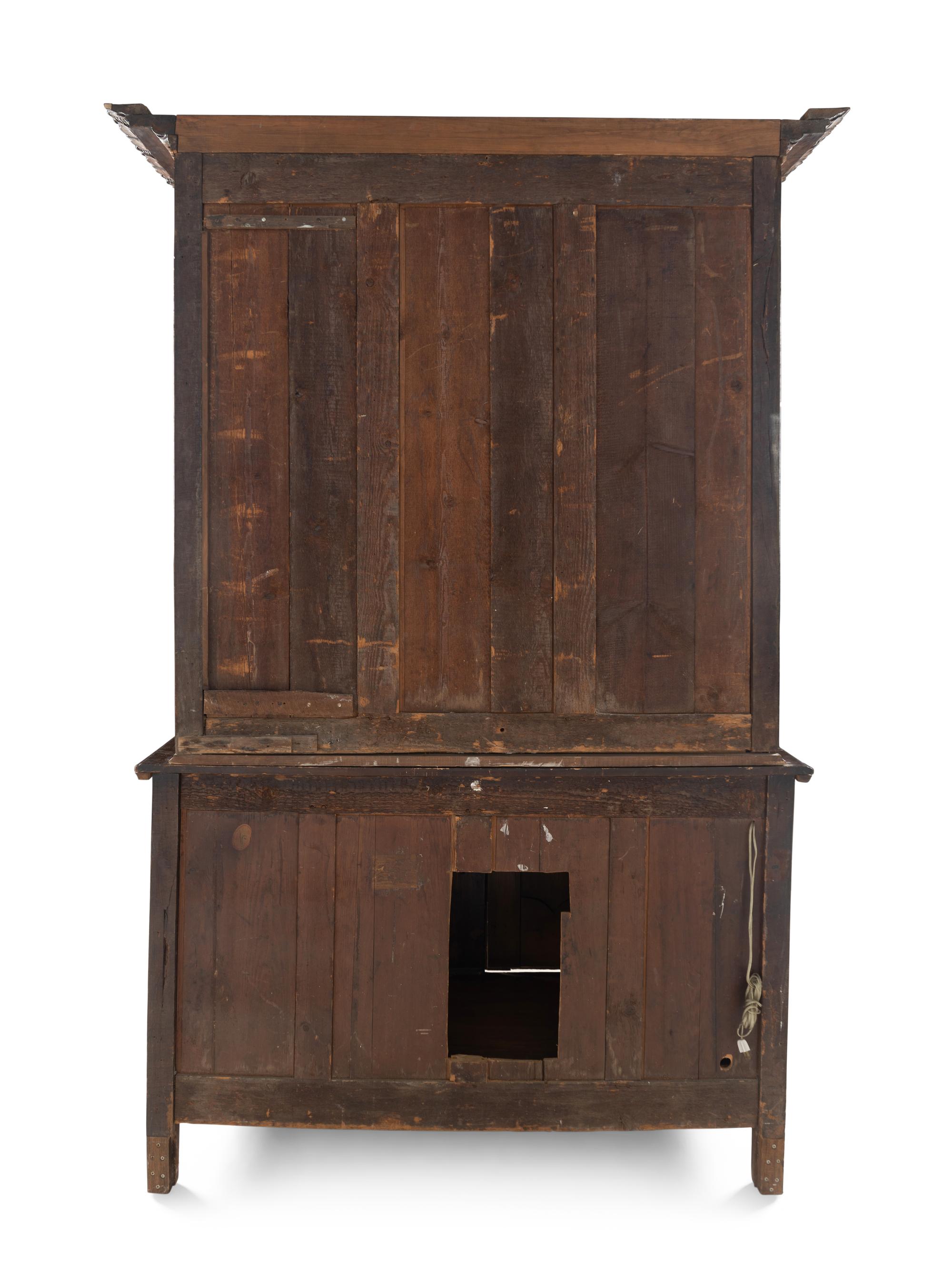 A French Provincial Oak Buffet a Deux Corps