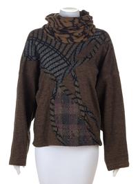 A Koos Brown Cowl Neck Pullover, No size.
