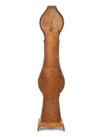 A Gustavian Polychrome Decorated Morbier-Form Clock