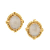 ELIZABETH LOCKE, YELLOW GOLD AND INTAGLIO EARCLIPS
