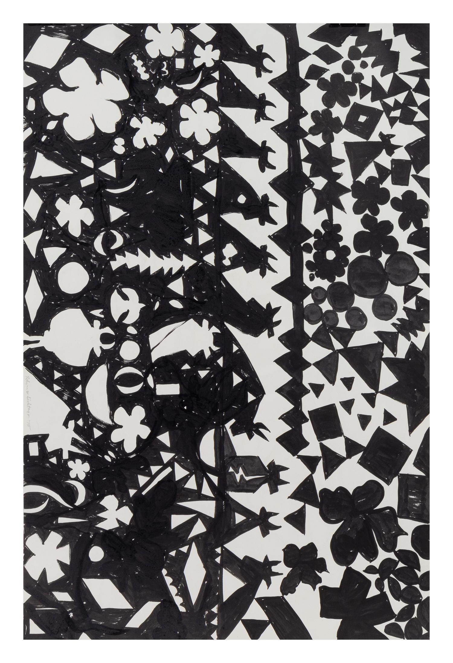 Schomer Lichtner (American, 1905-2006) Geometric Cows, 1975…