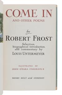 FROST, Robert (1874-1963). A group of 5 signed trade editions, comprising: