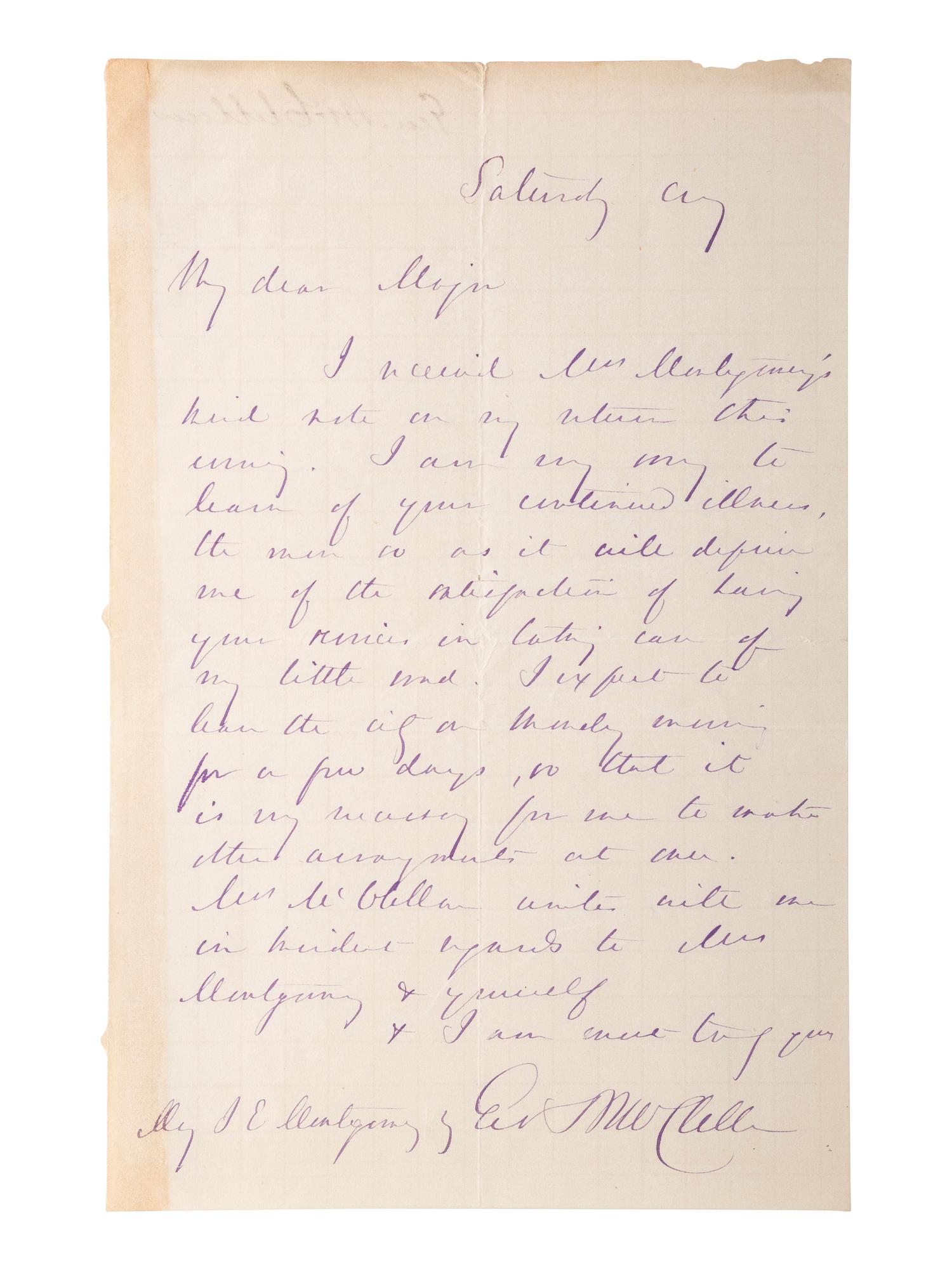[CIVIL WAR]. Autographs from Civil War soldiers incl. Generals SHERMAN, MCCLELLAN, and BUTLER.