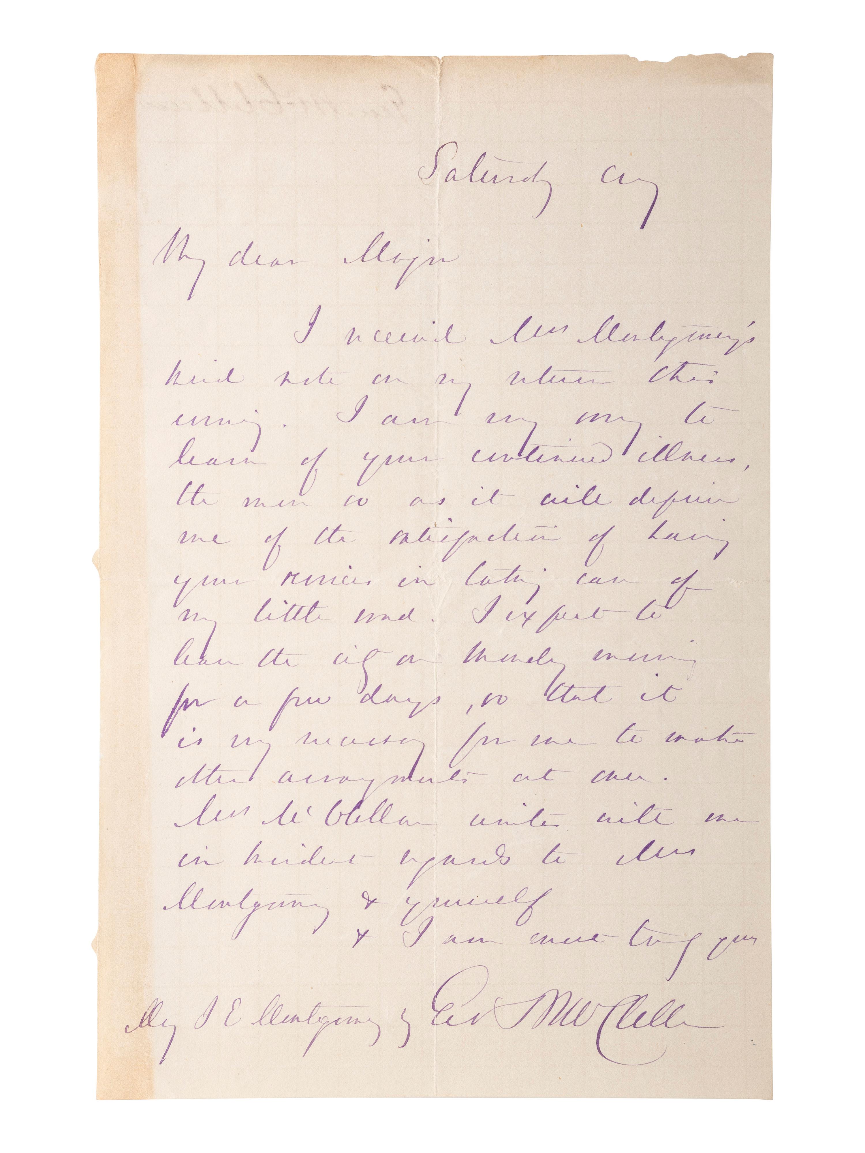 [CIVIL WAR]. Autographs from Civil War soldiers incl. Generals SHERMAN, MCCLELLAN, and BUTLER.