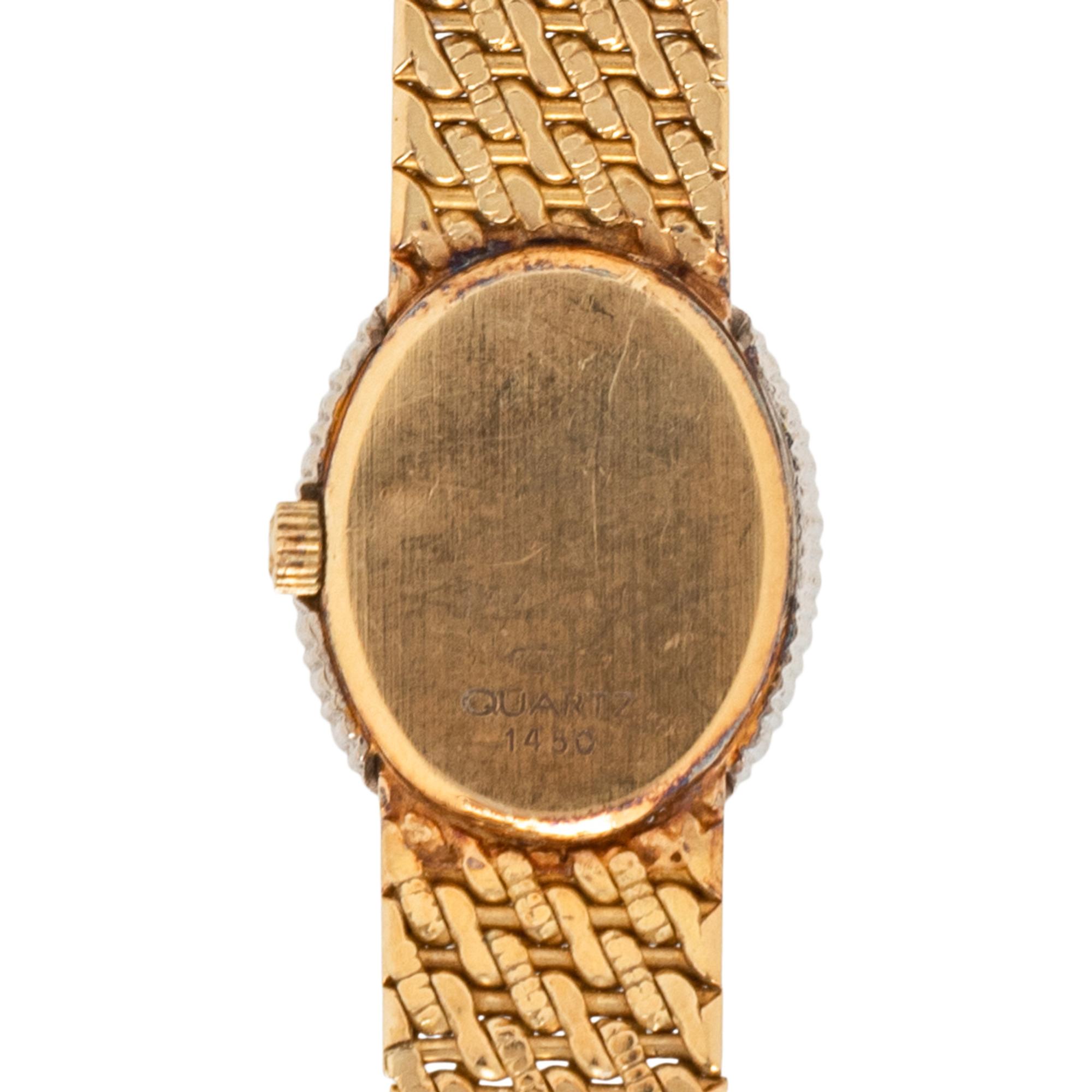 OMEGA, YELLOW GOLD AND DIAMOND WATCH