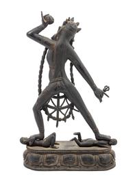 A Tibetan Lacquered Wood Figure of Vajrayogini