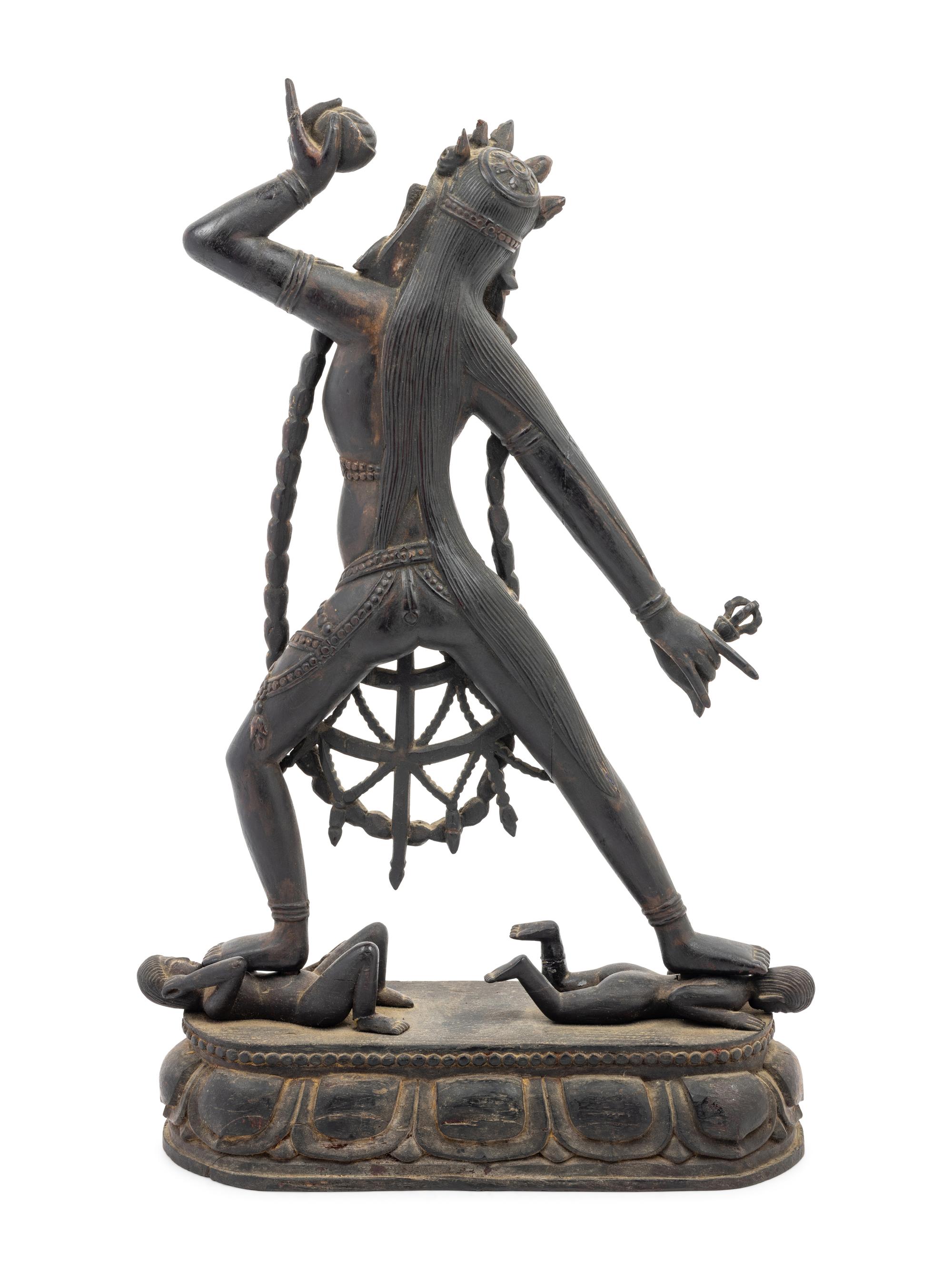 A Tibetan Lacquered Wood Figure of Vajrayogini
