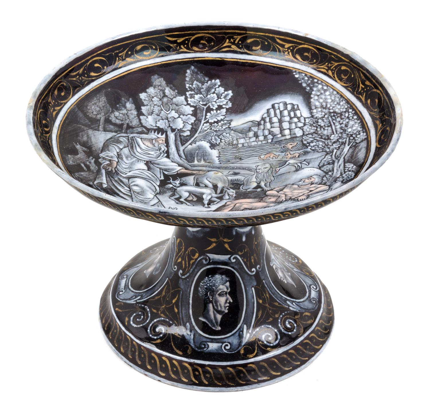 A Continental Enameled Tazza Height 5 inches. — 19TH CENTURY