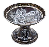 A Continental Enameled Tazza Height 5 inches. — 19TH CENTURY