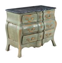 An Italian Painted Faux Marble-Top Commode