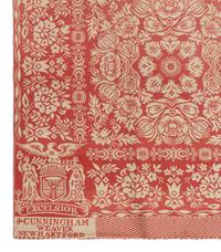 A Cotton and Wool Jacquard Coverlet by James Cunningham