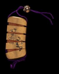 A Japanese Gold Lacquer Four-Case Inro