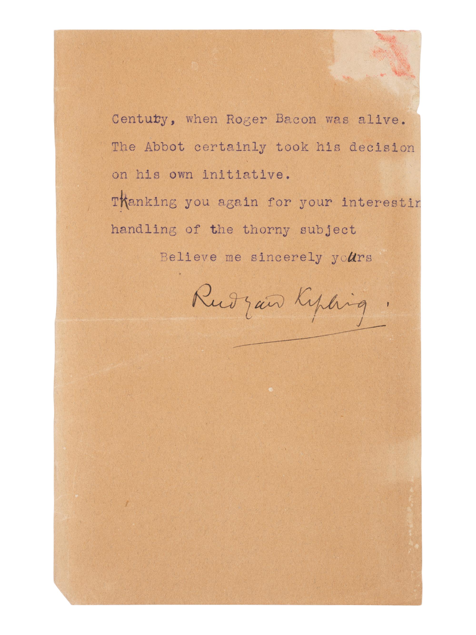 KIPLING, Joseph Rudyard (1865-1936). Debits and Credits . London: Macmillan and Co., Limited, 1926.