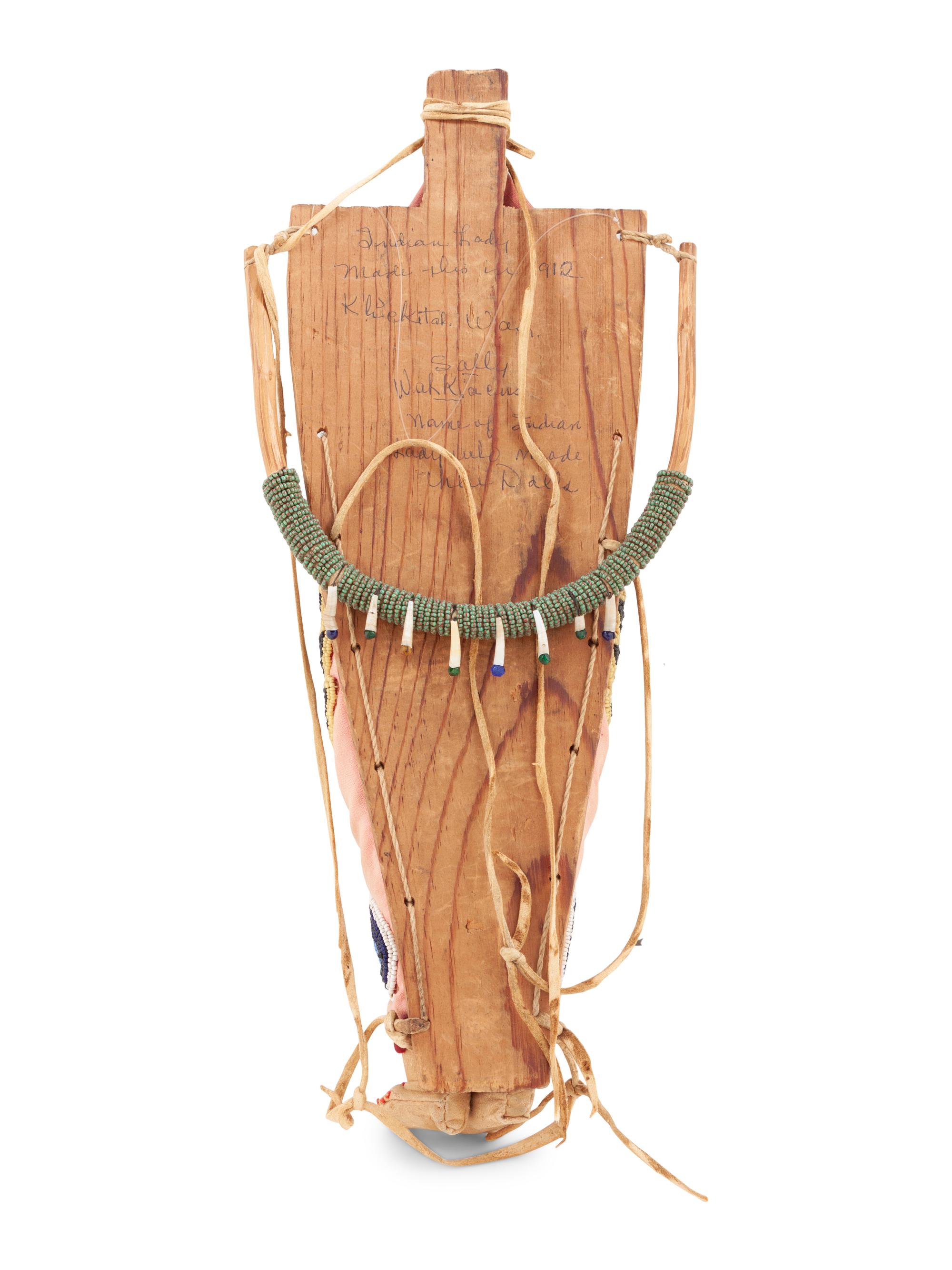 Beaded Doll Cradle, with Doll