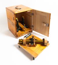 A German Lacquered Brass Theodolite Length of scope 13 inches. — MAX HILDEBRAND, FREIBERG, EARLY 20TH CENTURY