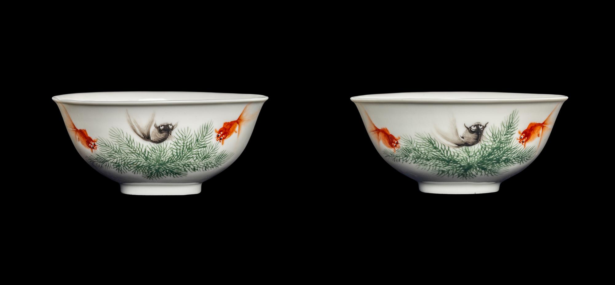 Three Chinese Qianjiang Decorated Porcelain Wares