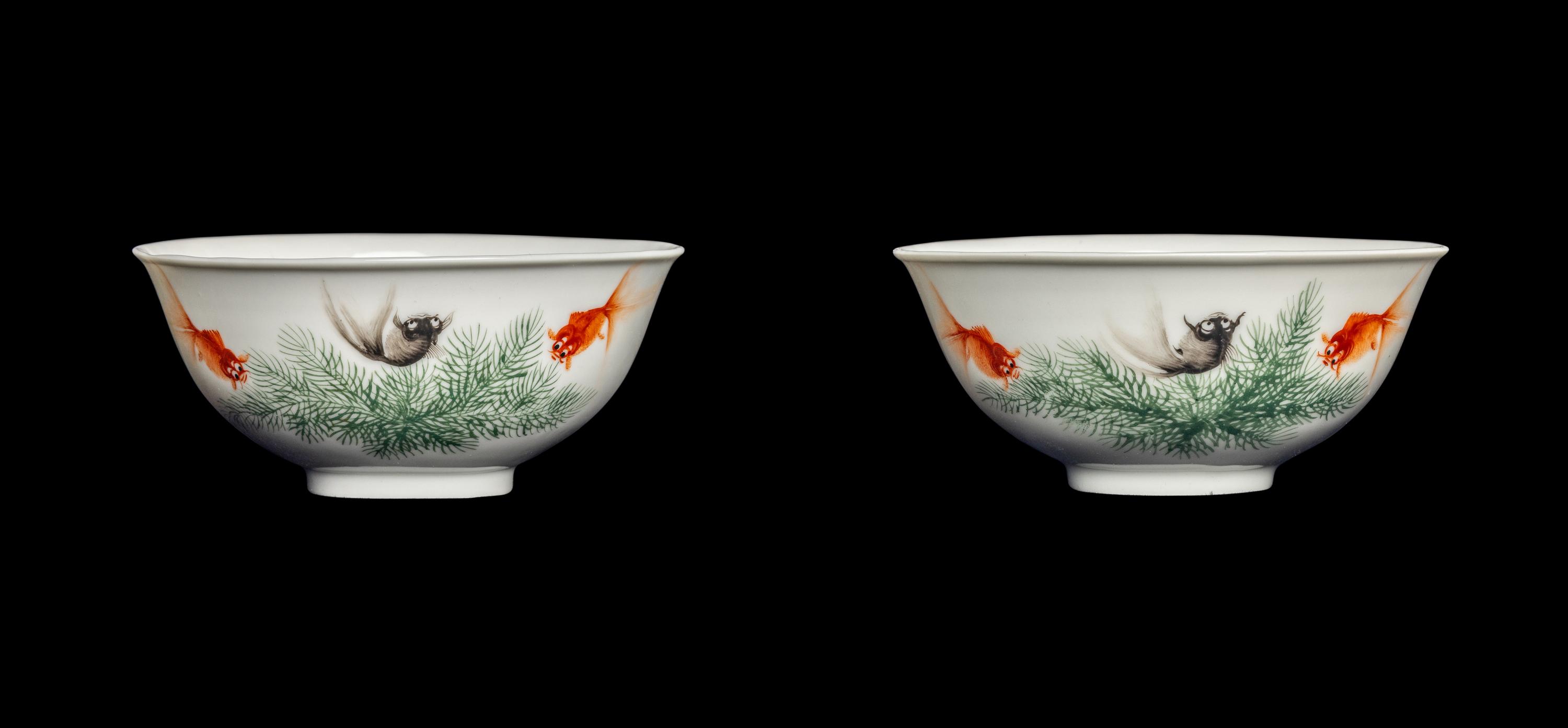 Three Chinese Qianjiang Decorated Porcelain Wares
