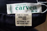 A Carven Navy Wool Jacket, No size.