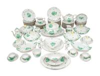 A Herend Chinese Bouquet Porcelain Dinner Service