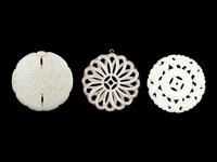 Three Pale Celadon Jade Pendants