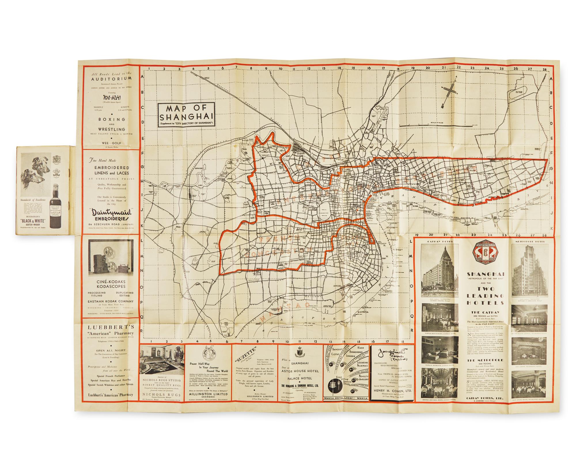 [MAPS & ATLASES]. City Directory Map of Shanghai. Shanghai: The Oriental Press, n.d. [ca 1930s].