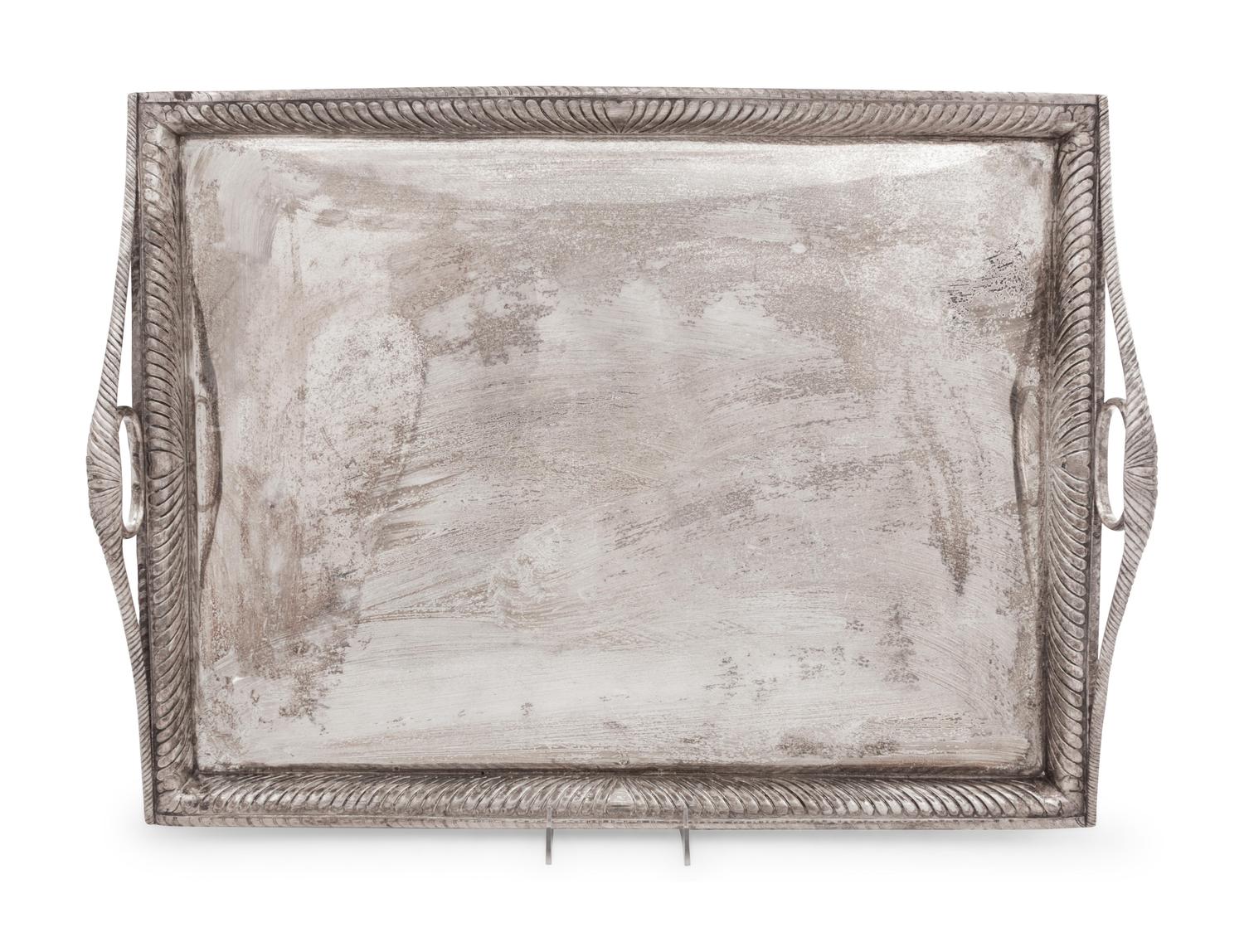 A Large Silver-Plate Tray