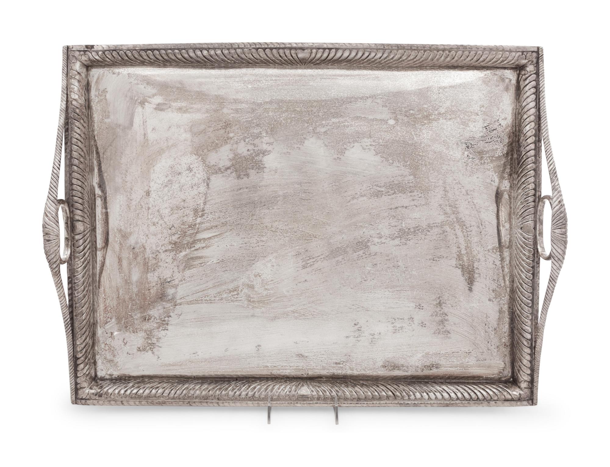 A Large Silver-Plate Tray
