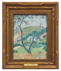 Tree by the Lake (with Sketch of a Landscape verso); together with a companion (2)