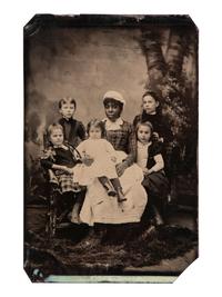 [EARLY PHOTO] Images of Black female subjects, incl. tintype of domestic worker with white children
