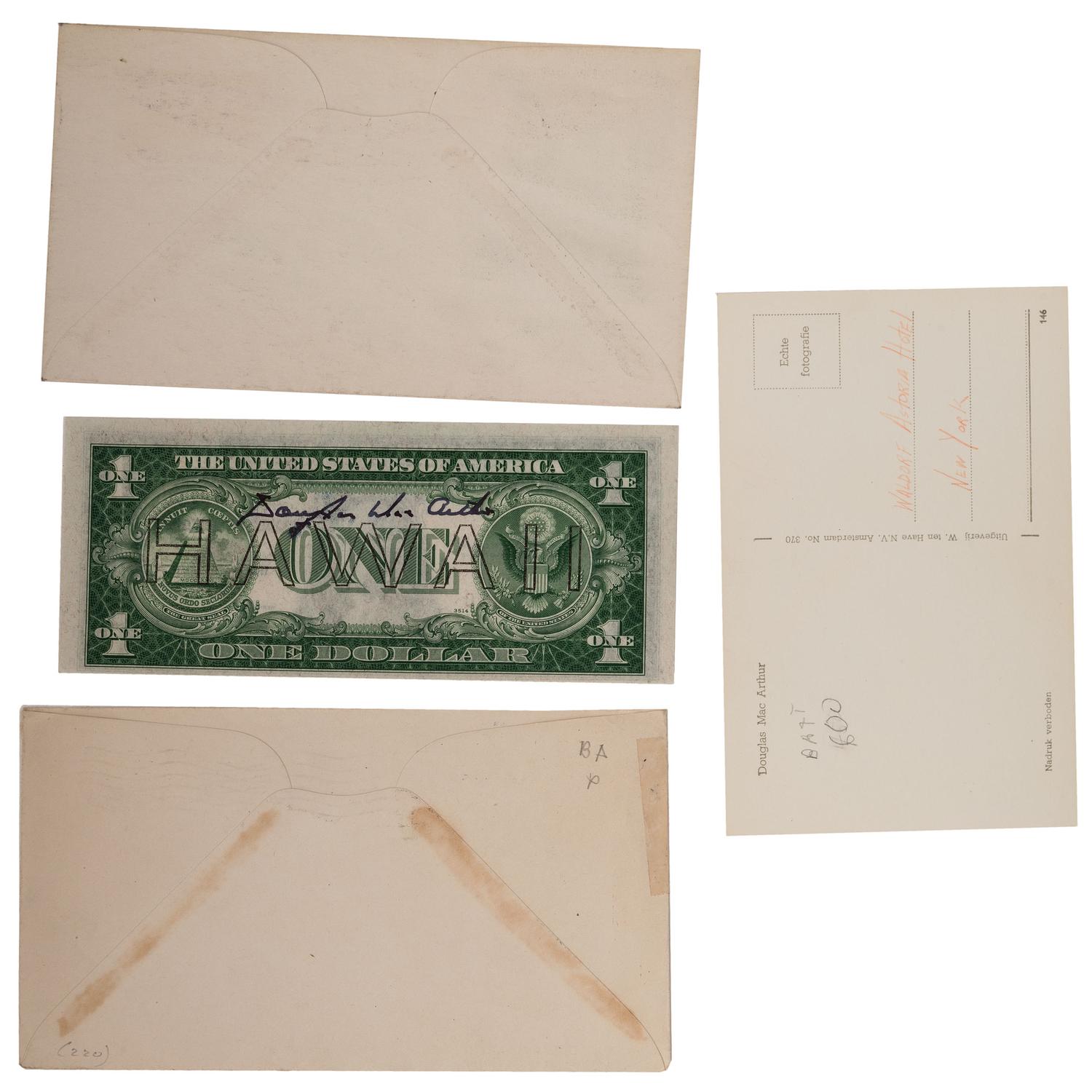 MACARTHUR, Douglas (1880-1964). A group of 5, including 3 signed items, comprising: