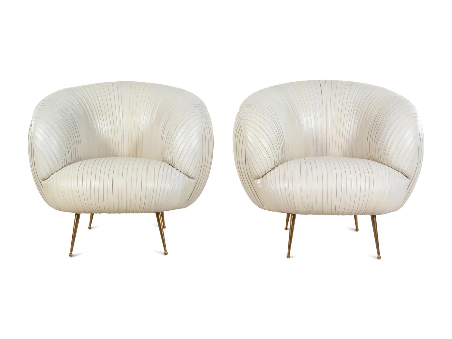 Pair of 'Souffle' Lounge Chairs