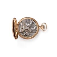 WALTHAM, 14K PINK GOLD OPEN FACE POCKET WATCH
