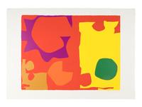 Six in Vermillion with Green in Yellow; Six in Vermillion with Violet in Red; and Six in Vermillion with Red in Red (a group of three prints), 1970