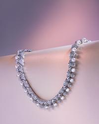 Bulgari, 'Profumo', Cultured Pearl, Diamond, and White Gold Necklace